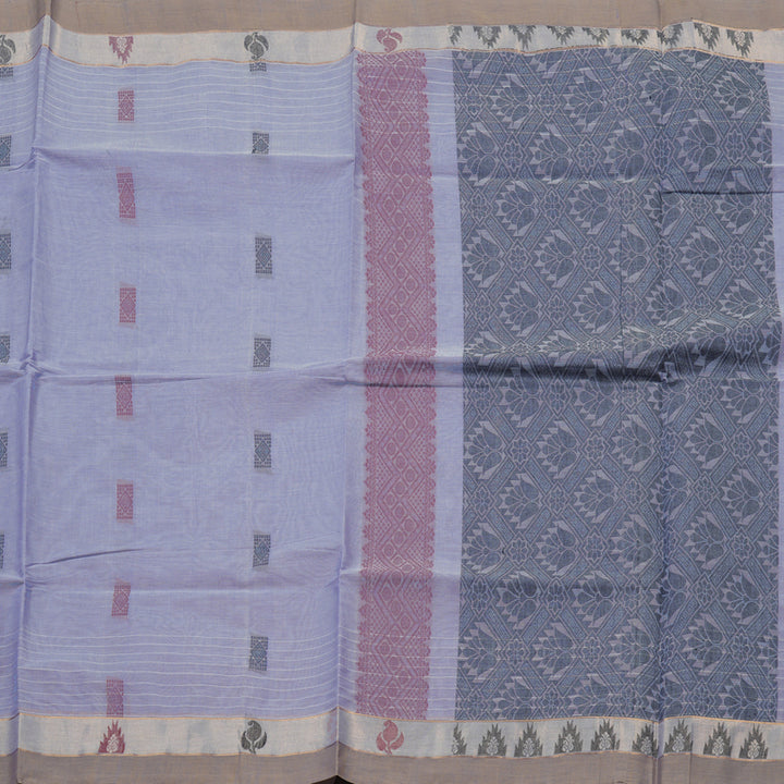 Hayagrivas Handloom Pure Cotton Saree in Sophisticated Lavender KBE78D12-31