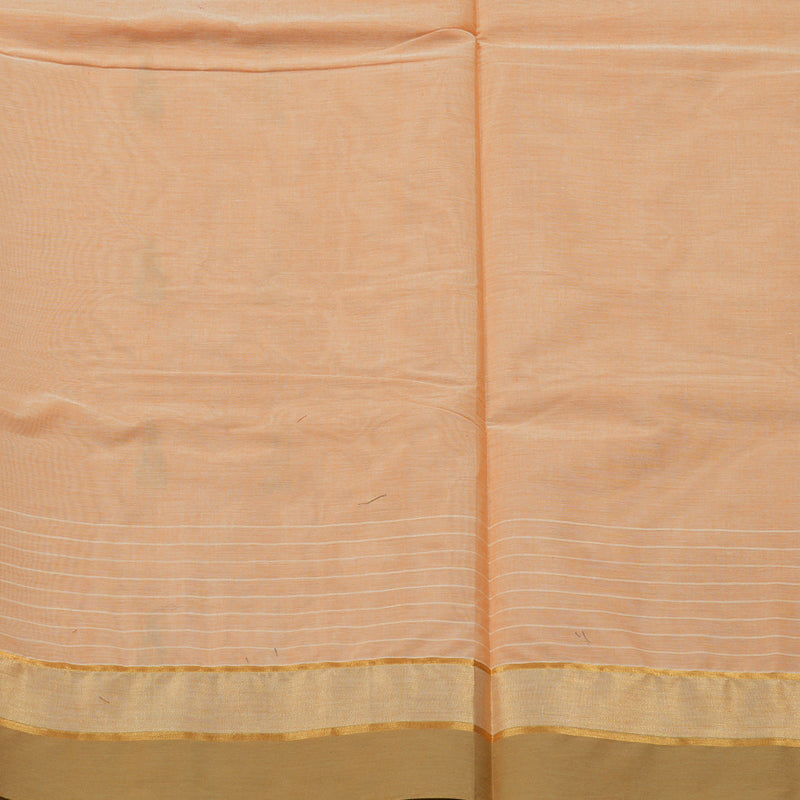 Hayagrivas Handloom Pure Cotton Saree in Chic Peach Brown KBE78D12-33
