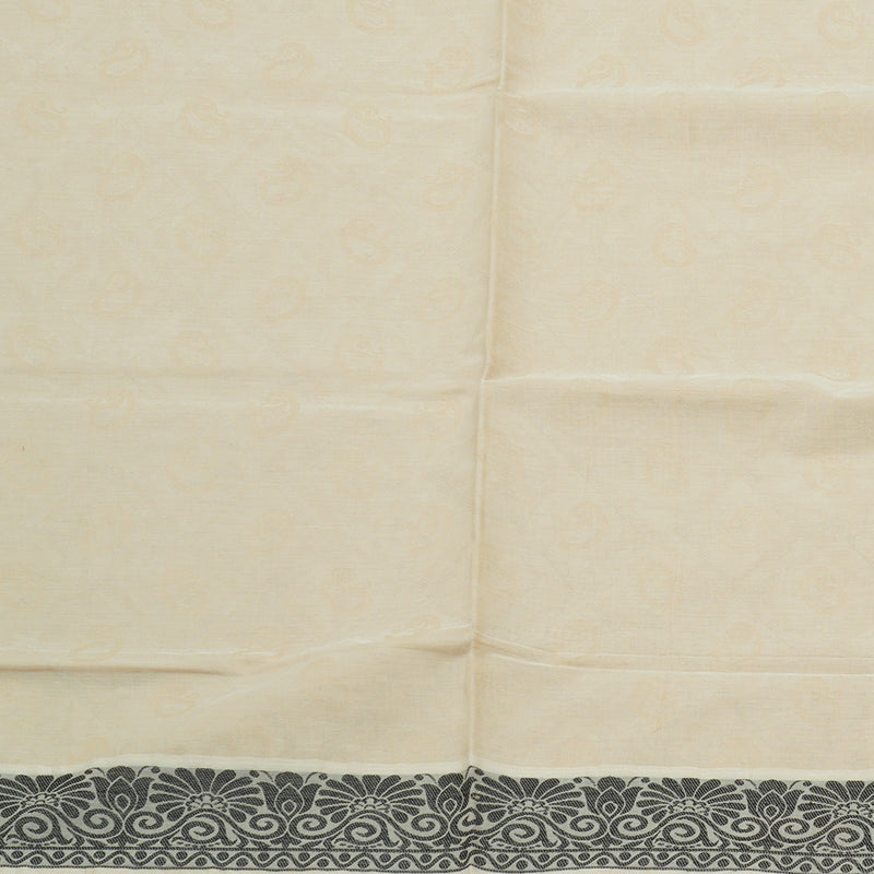 Hayagrivas Handloom Pure Cotton Saree in Tranquil Half White KBE78D13-23