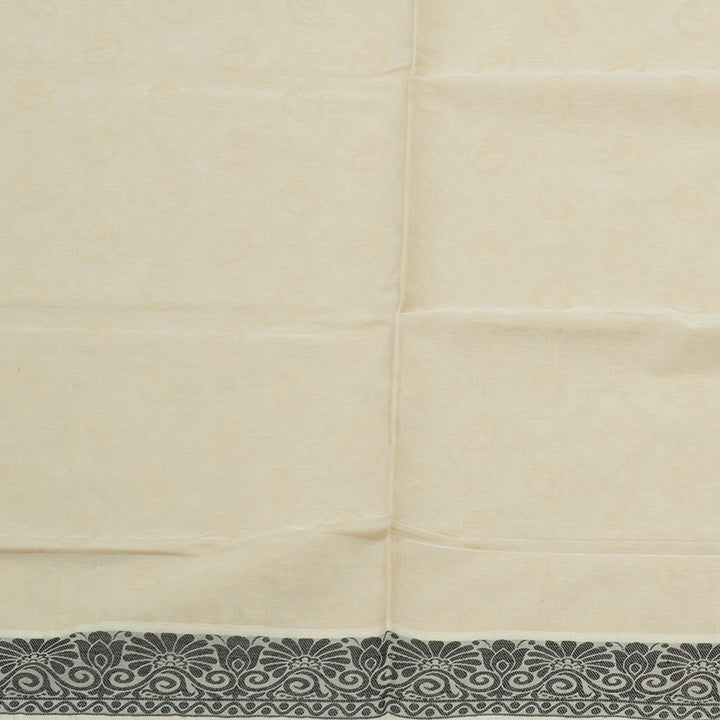 Hayagrivas Handloom Pure Cotton Saree in Tranquil Half White KBE78D13-23