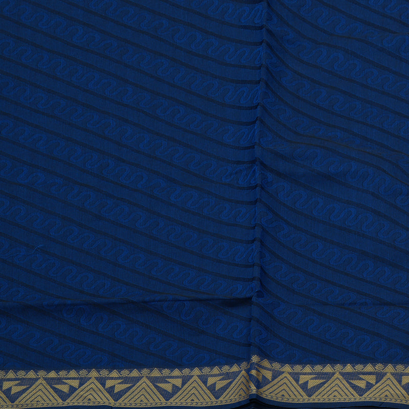 Hayagrivas Handloom Pure Cotton Saree in Timeless Blue KBE78D13-41