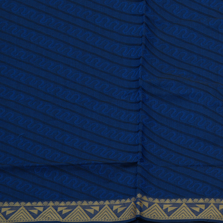 Hayagrivas Handloom Pure Cotton Saree in Timeless Blue KBE78D13-41