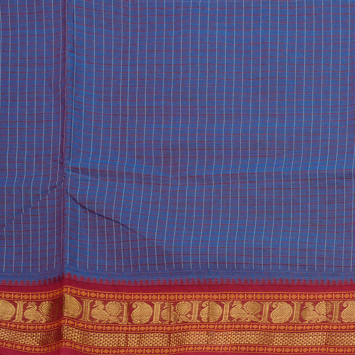 Hayagrivas Handloom Pure Cotton Saree in Striking Blue KBE78D2-10
