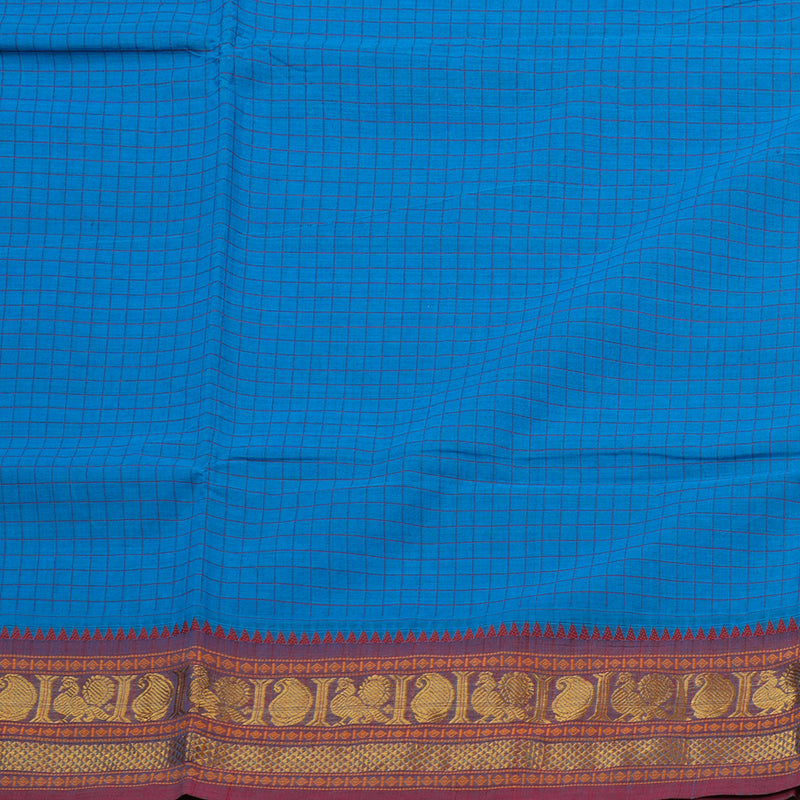 Hayagrivas Handloom Pure Cotton Saree in Refreshing Sky Blue KBE78D2-16