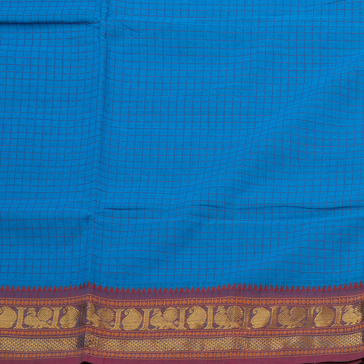 Hayagrivas Handloom Pure Cotton Saree in Refreshing Sky Blue KBE78D2-16