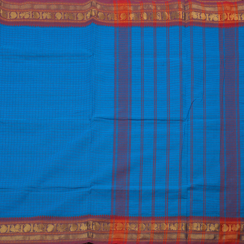 Hayagrivas Handloom Pure Cotton Saree in Refreshing Sky Blue KBE78D2-16