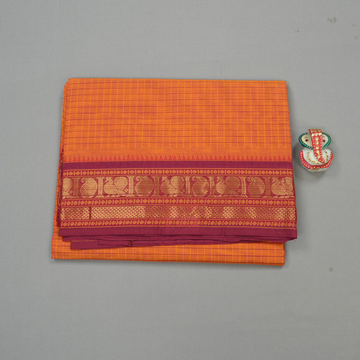 Hayagrivas Handloom Pure Cotton Saree in Bright Honey Yellow KBE78D2-20