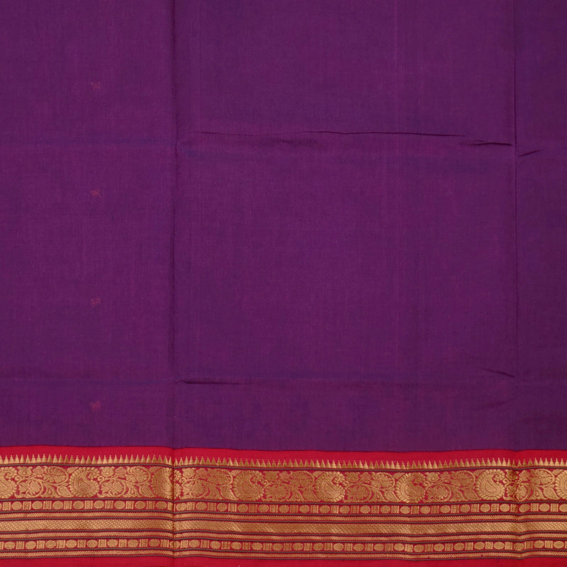 Hayagrivas Handloom Pure Cotton Saree in Magnetic Dark Purple KBE78D3-1