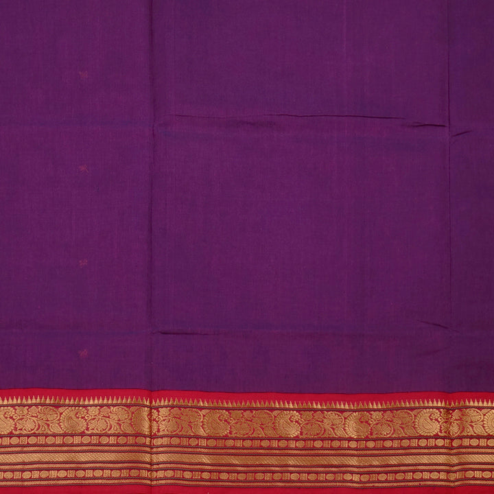 Hayagrivas Handloom Pure Cotton Saree in Magnetic Dark Purple KBE78D3-1
