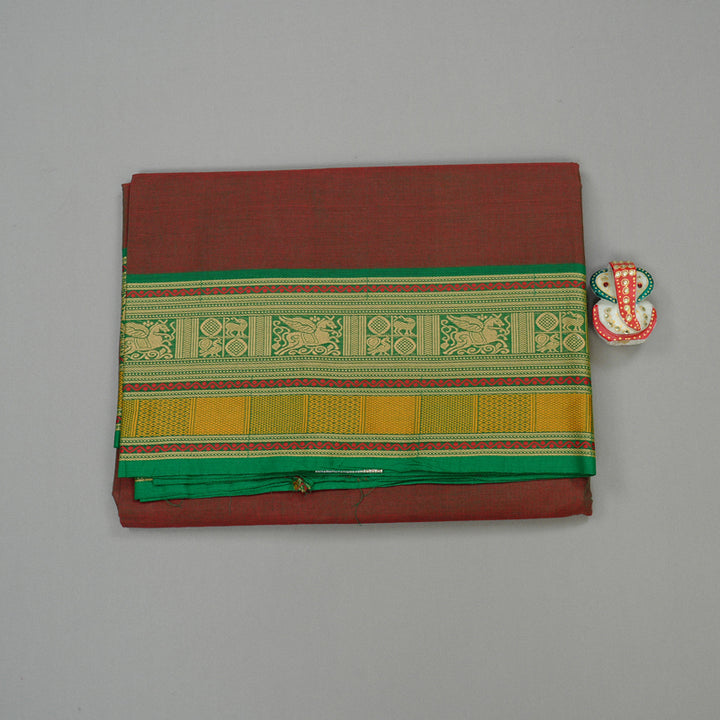Hayagrivas Handloom Pure Cotton Saree in Vintage-inspired Mandhalir KBE78D4-11