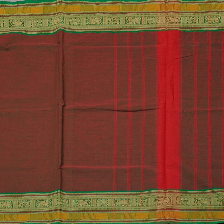 Hayagrivas Handloom Pure Cotton Saree in Vintage-inspired Mandhalir KBE78D4-11