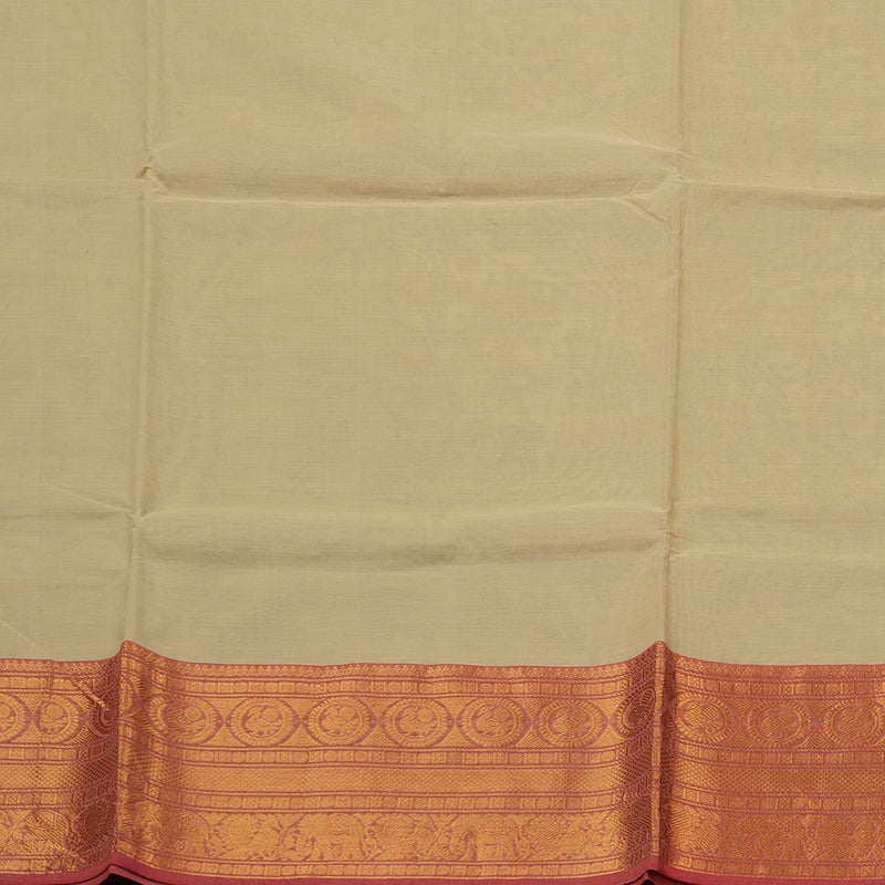 Hayagrivas Handloom Pure Cotton Saree in Soft Beige KBE78D4-12