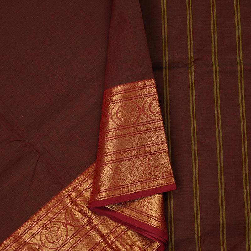 Hayagrivas Handloom Cotton Saree in Stunning Mandhalir KBE78D4-14