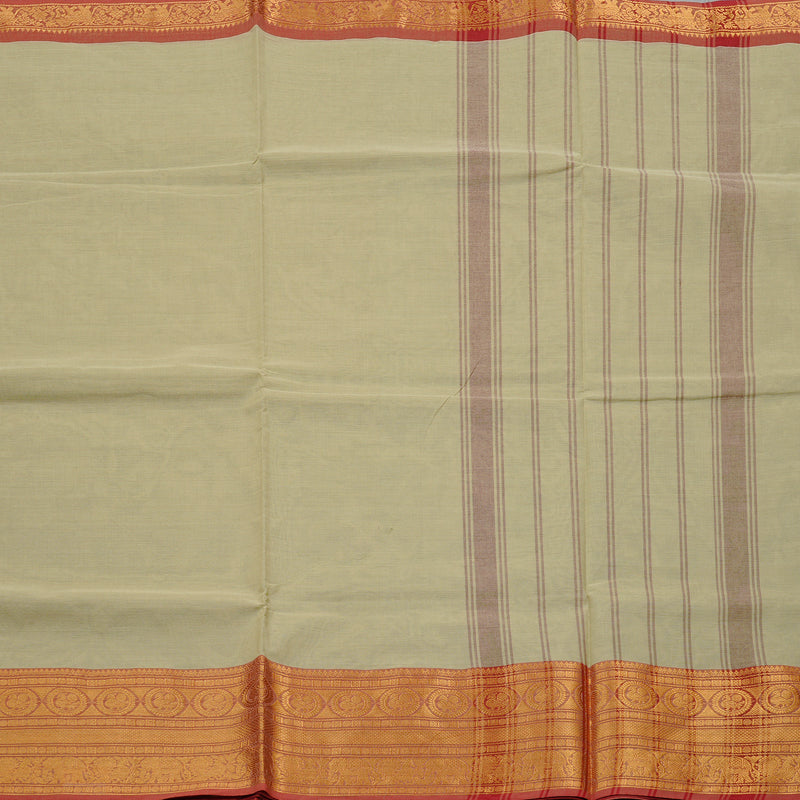 Hayagrivas Handloom Pure Cotton Saree in Delicate Beige KBE78D4-17