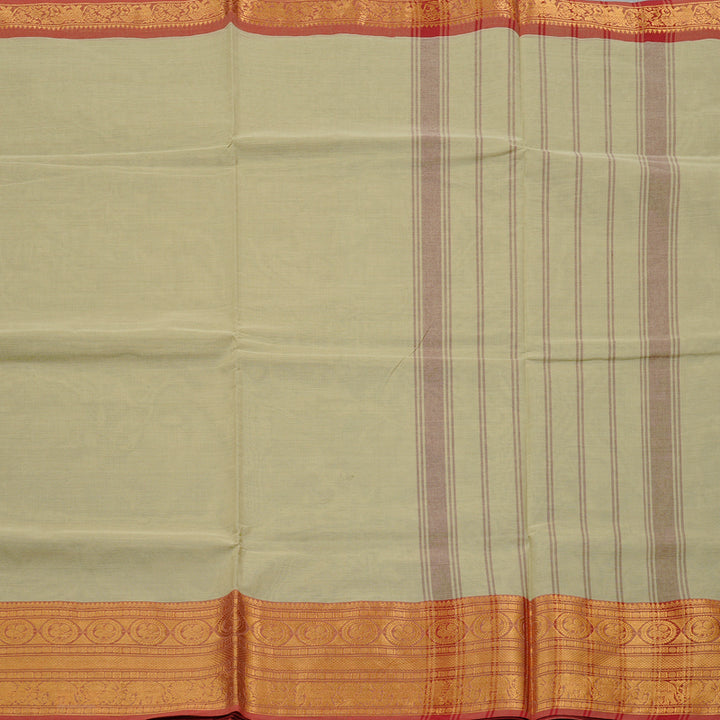 Hayagrivas Handloom Pure Cotton Saree in Delicate Beige KBE78D4-17