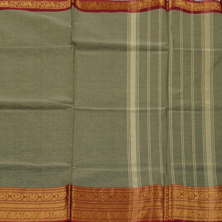 Hayagrivas Handloom Pure Cotton Saree in Tranquil Beige KBE78D4-7