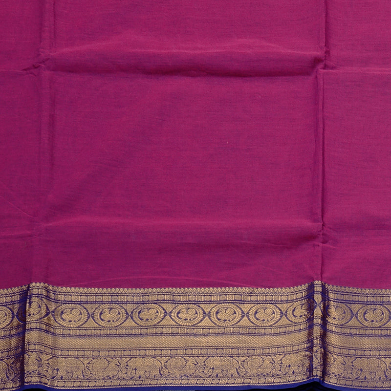 Hayagrivas Handloom Pure Cotton Saree in Mystical Magenta KBE78D4-8
