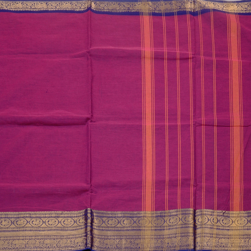 Hayagrivas Handloom Pure Cotton Saree in Mystical Magenta KBE78D4-8