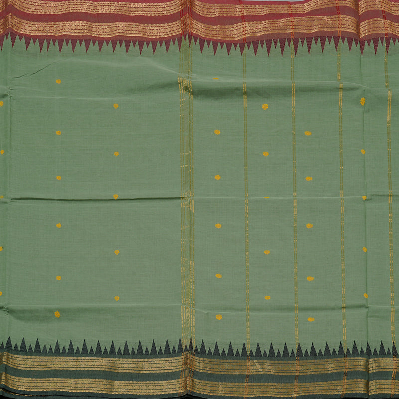 Hayagrivas Handloom Pure Cotton Saree in Stylish Pastel Green KBE78D5-18