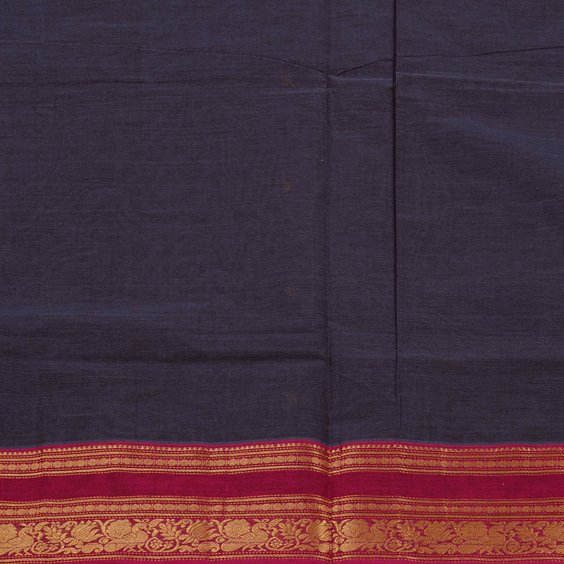 Hayagrivas Handloom Pure Cotton Saree in Vivid Elephant Grey KBE78D5-19