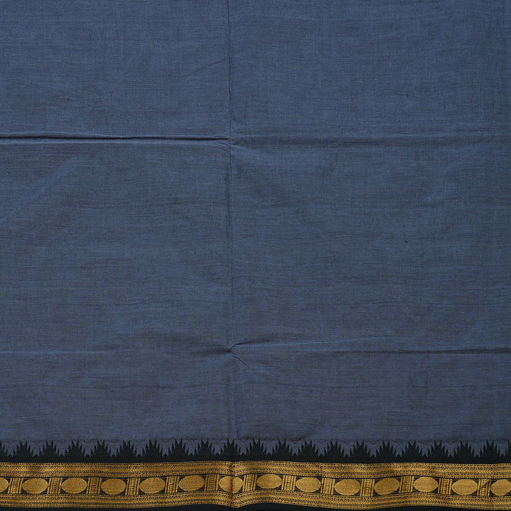 Hayagrivas Handloom Pure Cotton Saree in Classic Dark Grey KBE78D5-20