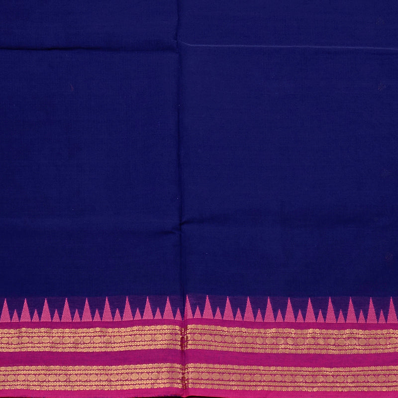 Hayagrivas Handloom Pure Cotton Saree in Dramatic Blue  KBE78D5-21