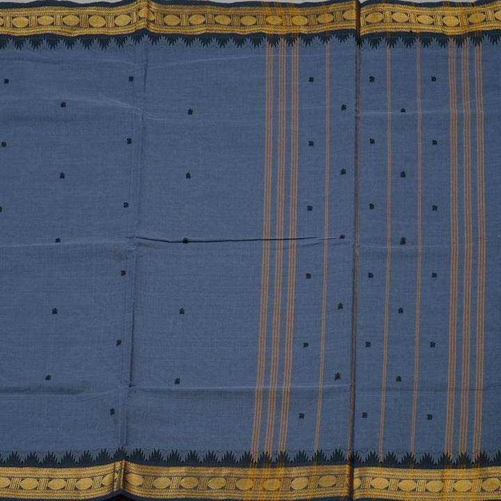 Hayagrivas Handloom Pure Cotton Saree in Graceful Dark Grey KBE78D5-5