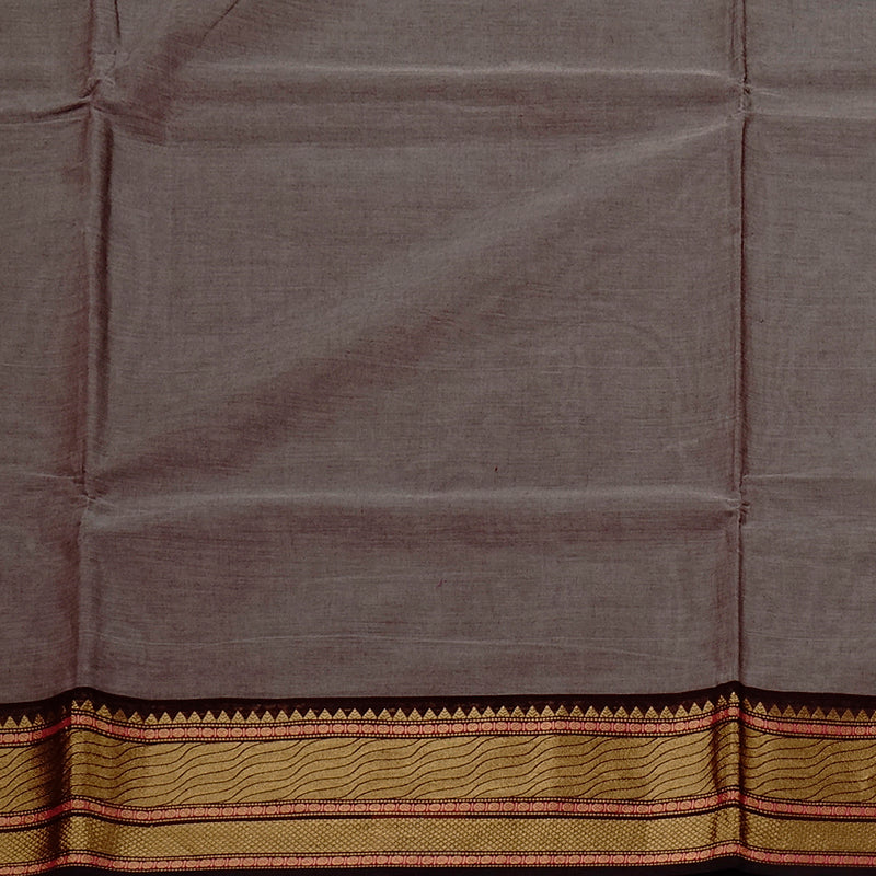 Hayagrivas Handloom Pure Cotton Saree in Impeccable Elephant grey KBE78D6-12