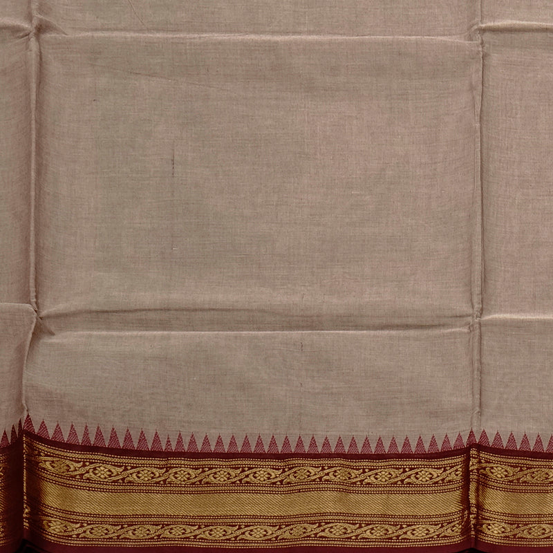 Hayagrivas Handloom Pure Cotton Saree in Subtle Ash Grey KBE78D6-2