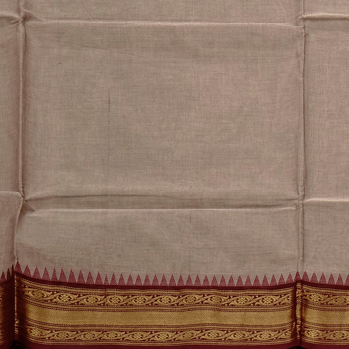 Hayagrivas Handloom Pure Cotton Saree in Subtle Ash Grey KBE78D6-2