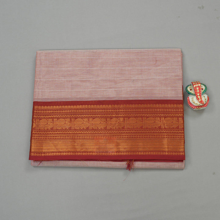 Hayagrivas Handloom Pure Cotton Saree in Elegant Onion Pink KBE78D6-6
