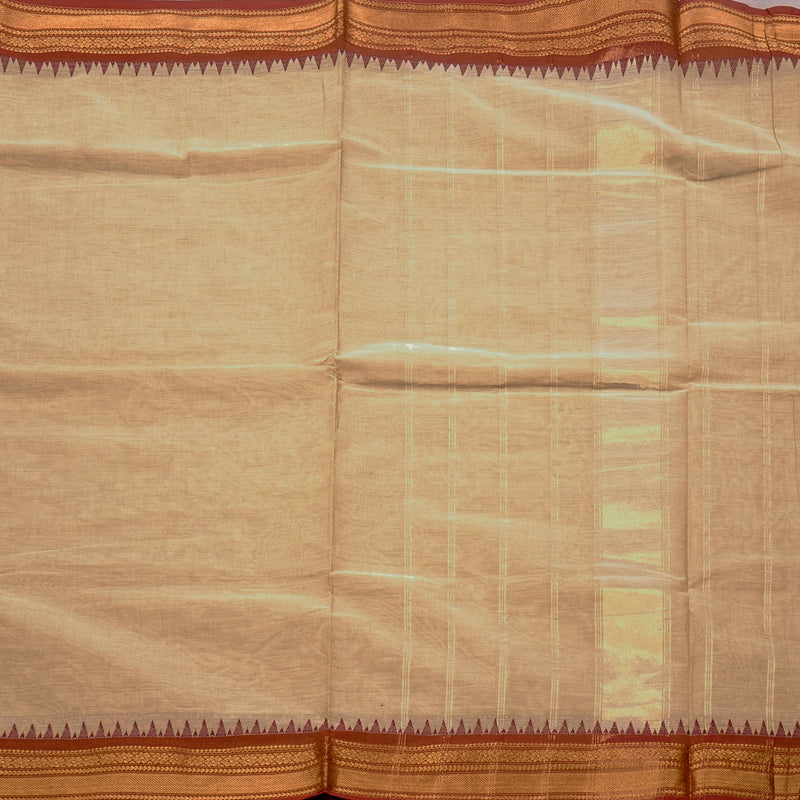 Hayagrivas Handloom Pure Cotton Saree in Understated Sandal KBE78D6-9