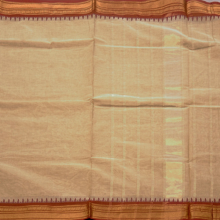 Hayagrivas Handloom Pure Cotton Saree in Understated Sandal KBE78D6-9