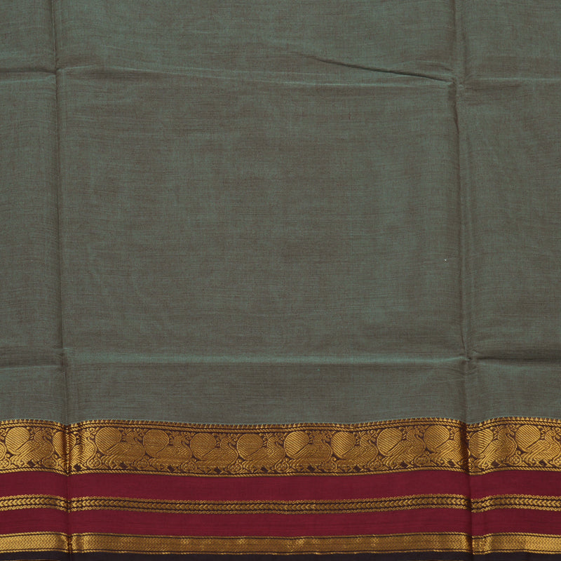 Hayagrivas Handloom Pure Cotton Saree in Classic Grey KBE78D7-10
