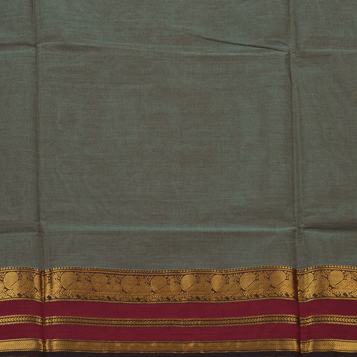 Hayagrivas Handloom Pure Cotton Saree in Classic Grey KBE78D7-10