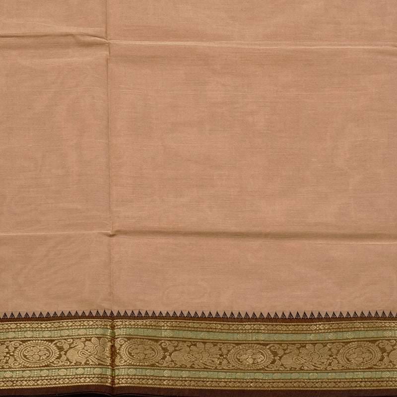 Hayagrivas Handloom Pure Cotton Saree in Poised Sandal KBE78D7-12