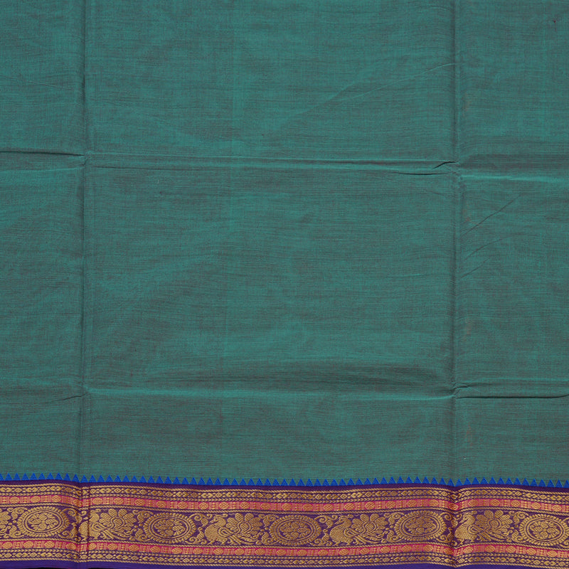 Hayagrivas Handloom Pure Cotton Saree in Captivating Dual Tone (Sea Blue with Purple) KBE78D7-18