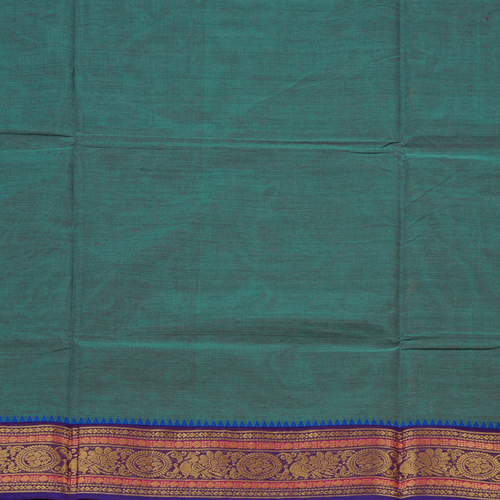 Hayagrivas Handloom Pure Cotton Saree in Captivating Dual Tone (Sea Blue with Purple) KBE78D7-18