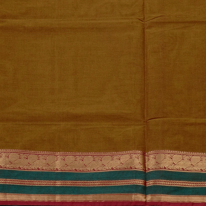 Hayagrivas Handloom Pure Cotton Saree in Beautiful Honey Mustard KBE78D7-2