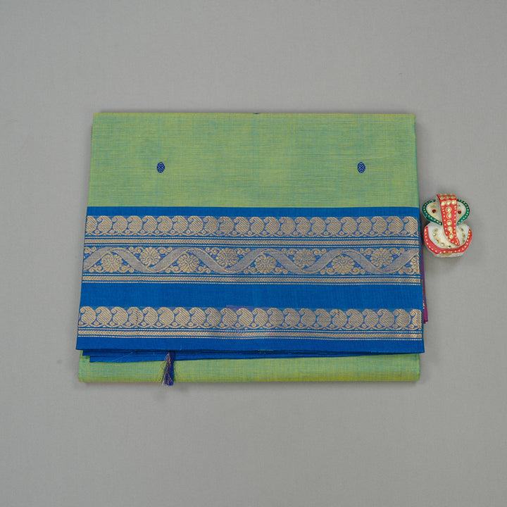 Hayagrivas Handloom Pure Cotton Saree in Eye-catching Sea Green KBE78D7-9