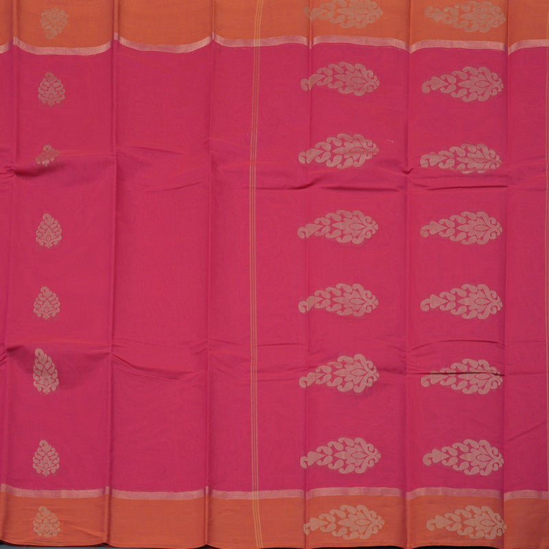 Hayagrivas Handloom Pure Cotton Saree in Gorgeous Pink KBE78D9-10