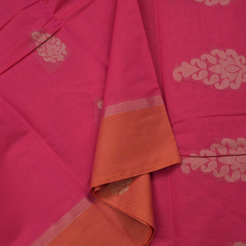 Hayagrivas Handloom Pure Cotton Saree in Gorgeous Pink KBE78D9-10