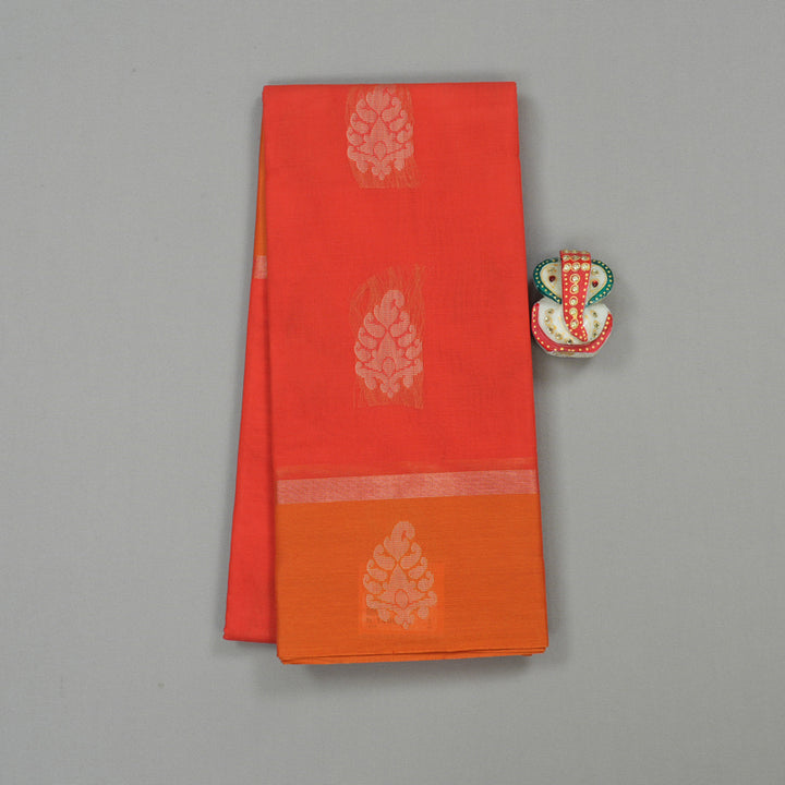 Hayagrivas Handloom Pure Cotton Saree in Royal Red KBE78D9-12