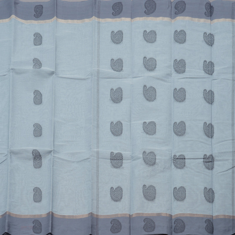 Hayagrivas Handloom Pure Cotton Saree in Graceful Silver Grey KBE78D9-22