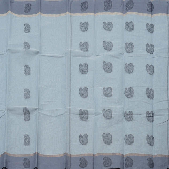 Hayagrivas Handloom Pure Cotton Saree in Graceful Silver Grey KBE78D9-22