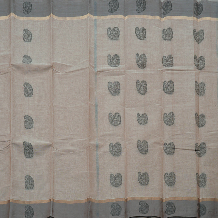 Hayagrivas Handloom Pure Cotton Saree in Elegant Beige KBE78D9-5