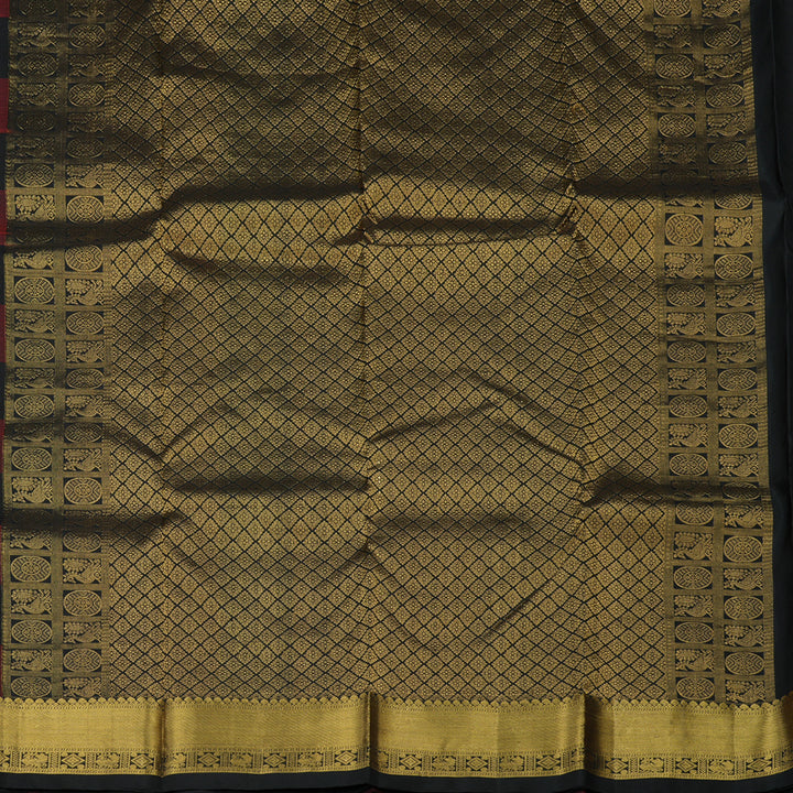 Hayagrivas Handloom Multicolour Checks Kanjivaram Silk Saree KBE791H10-1