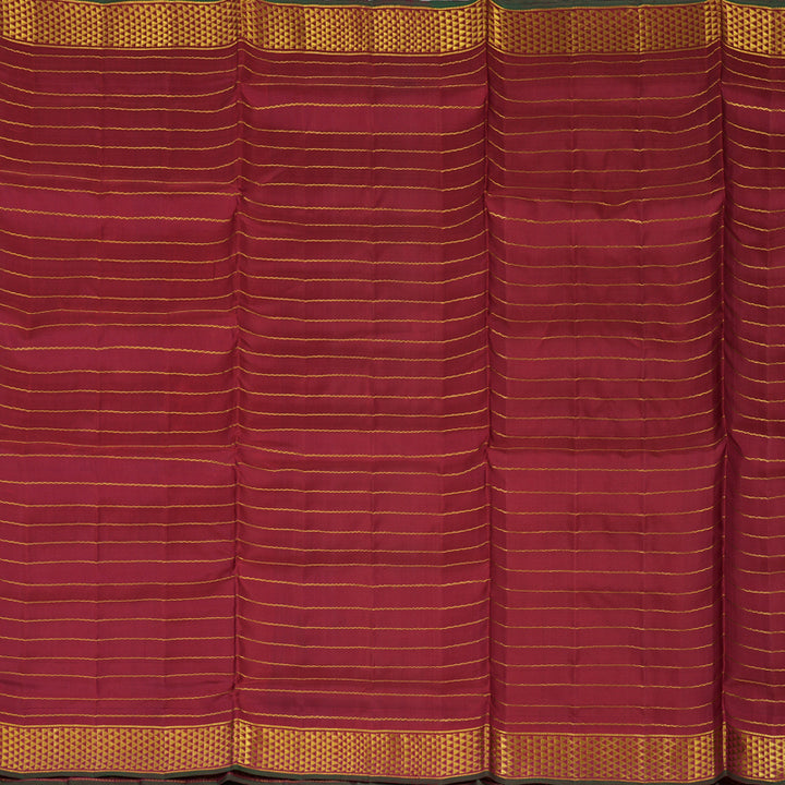 Hayagrivas Maroon Pure Ten Yards Silk Madisar KBE793H12-1