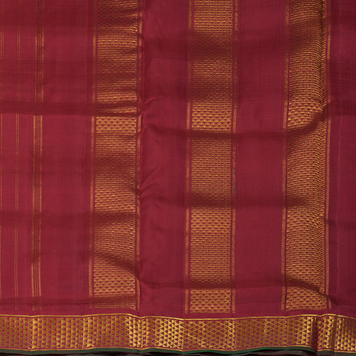 Hayagrivas Maroon Pure Ten Yards Silk Madisar KBE793H12-1