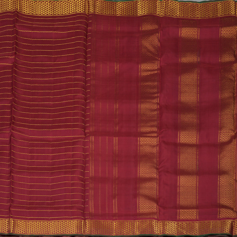 Hayagrivas Maroon Pure Ten Yards Silk Madisar KBE793H12-1